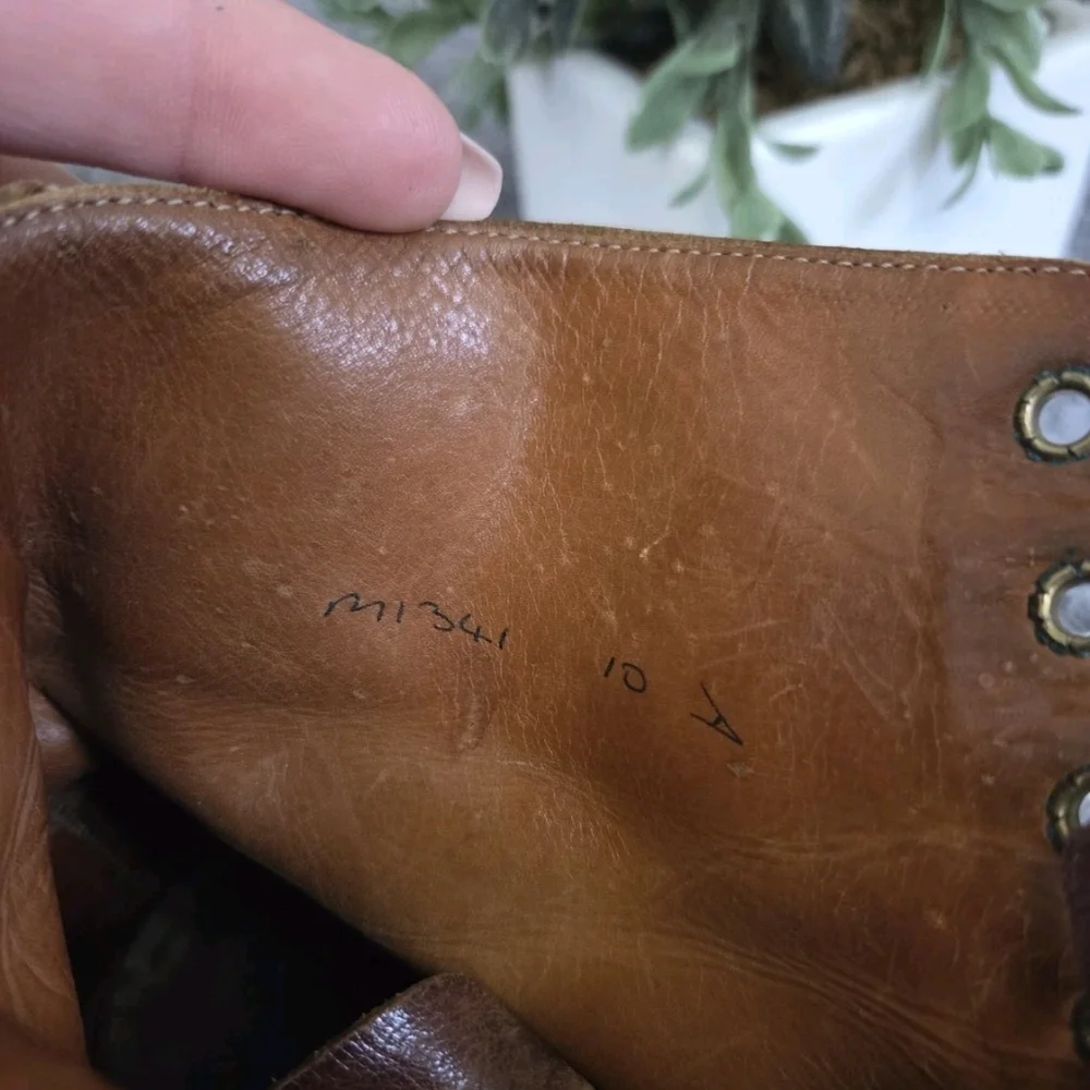 Vtg Polo Ralph Lauren Leather Lace Up Officer Military Field Boots Sz 10 England